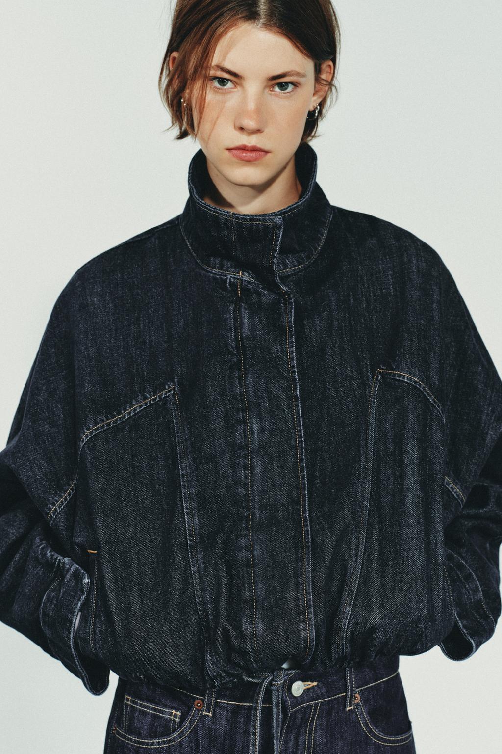 Dark Denim Bomber Jacket