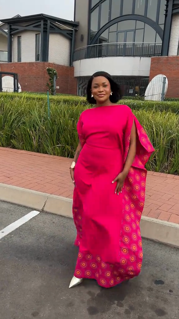 Magenta long skirt