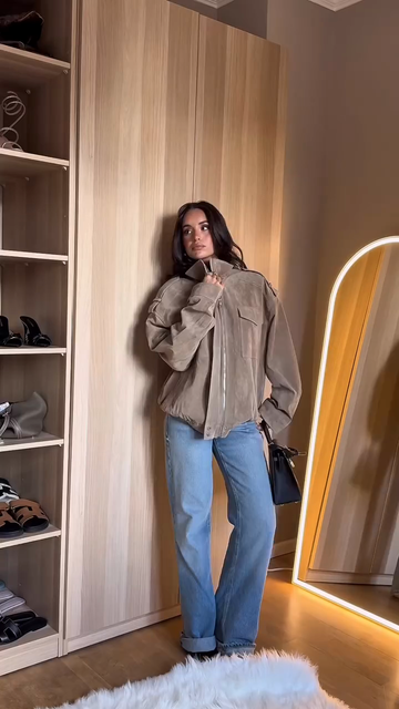 Suede Bomber Jacket