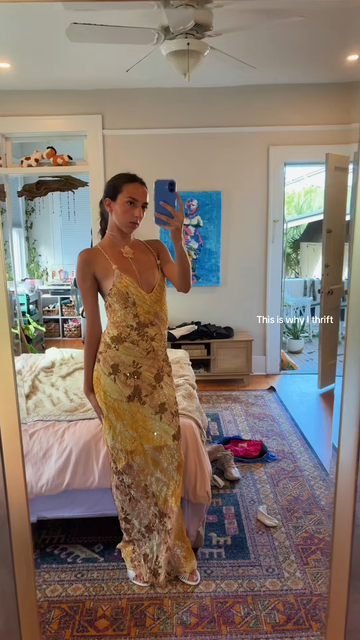 Yellow Floral Sequin Maxi Dress