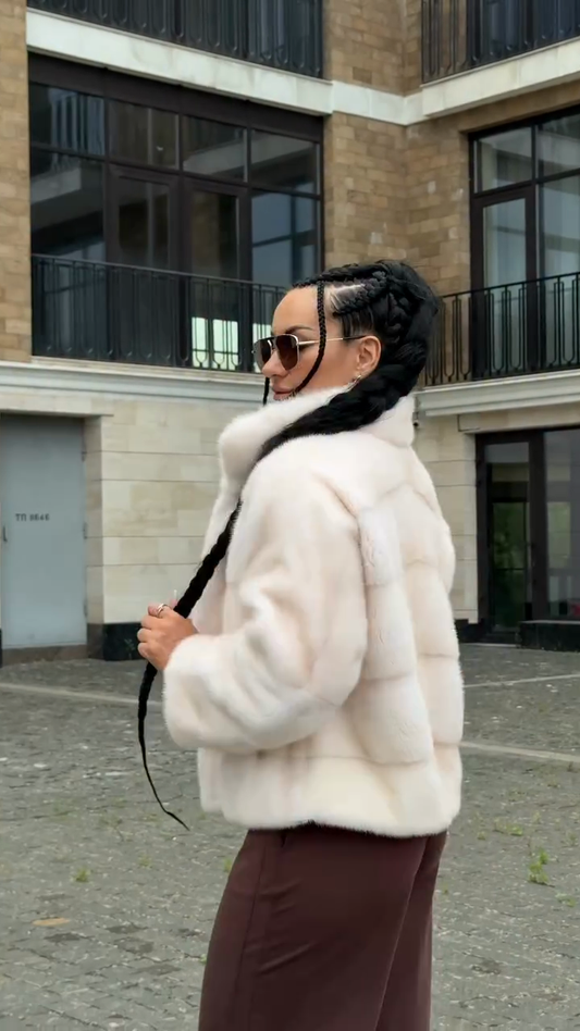 Light Pink Fur Coat