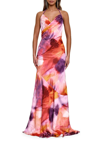 Tie Dye Halter Maxi Dress