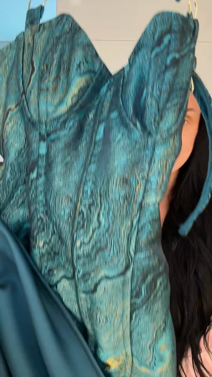 Teal Marble Dress
