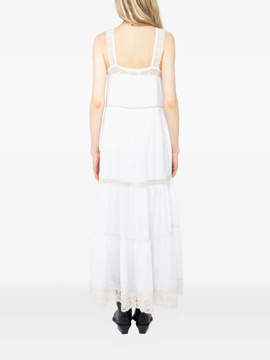 White Tiered Maxi Dress