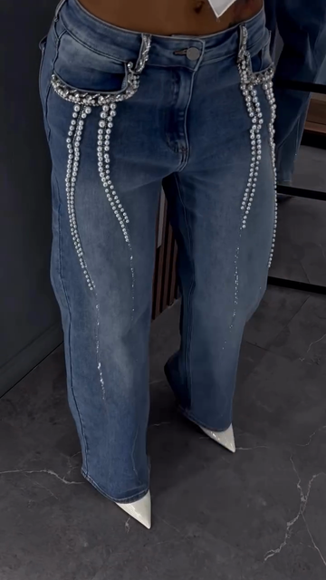 Embellished Flared Jeans